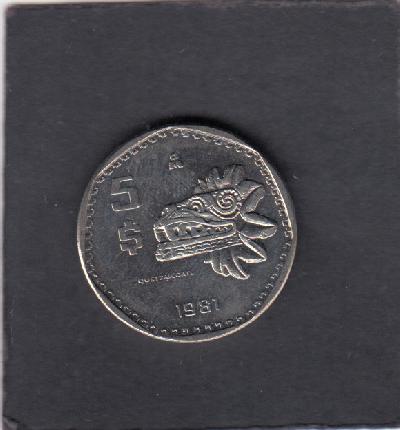 Beschrijving: 5 Pesos QUETZALCOATI